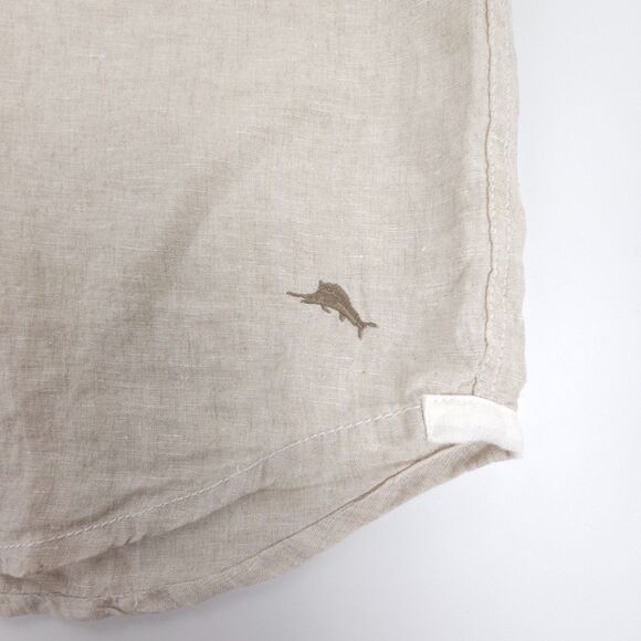 NEW Tommy Bahama Linen Old Money Button Down Resort Shirt Beige‎ Quiet Luxur - Picture 5 of 8
